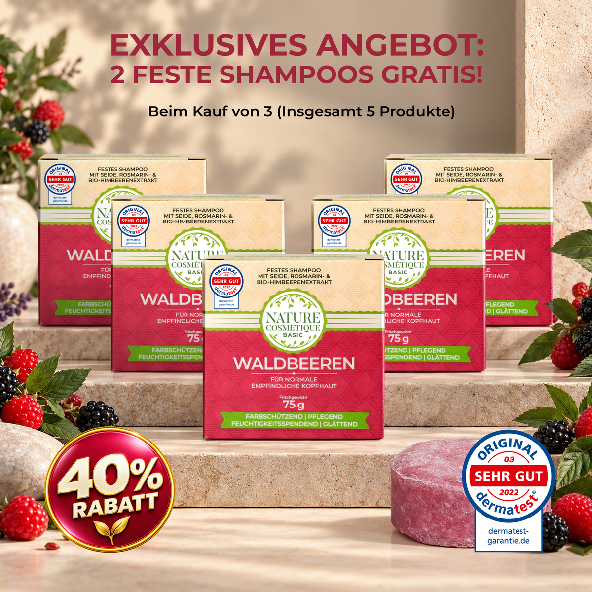 WALDBEEREN Shampoo – 5 für 3 Vorteilsset