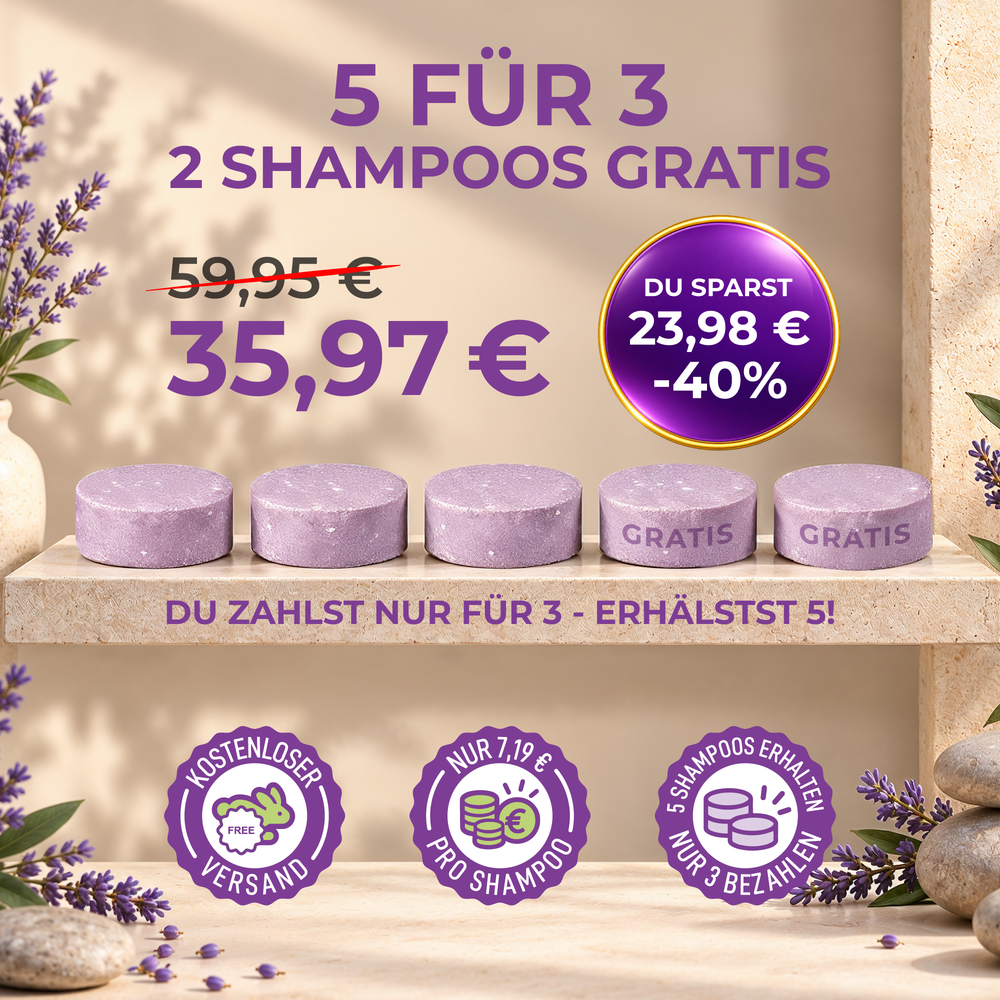 LAVENDEL Shampoo – 5 für 3 Vorteilsset