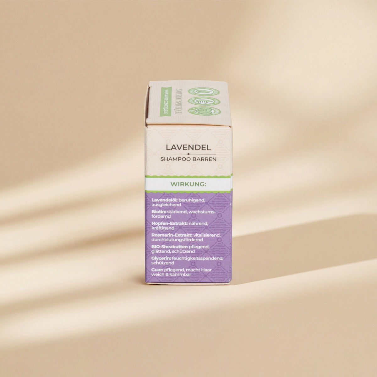 Nature Cosmétique Festes Shampoo Lavendel Seitenansicht