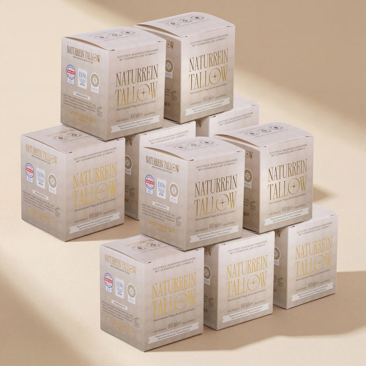 Nature Cosmétique Hautcreme Tallow Naturrein 10er Set
