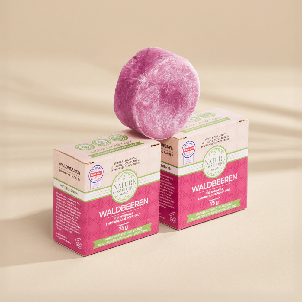 Nature Cosmétique Festes Shampoo Waldbeeren 3er Set