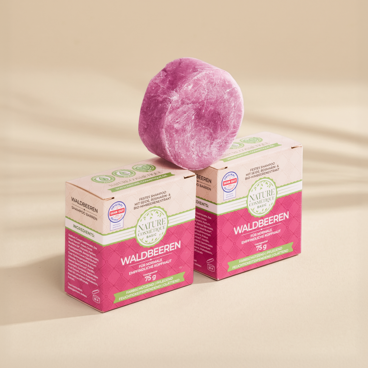Nature Cosmétique Festes Shampoo Waldbeeren 3er Set
