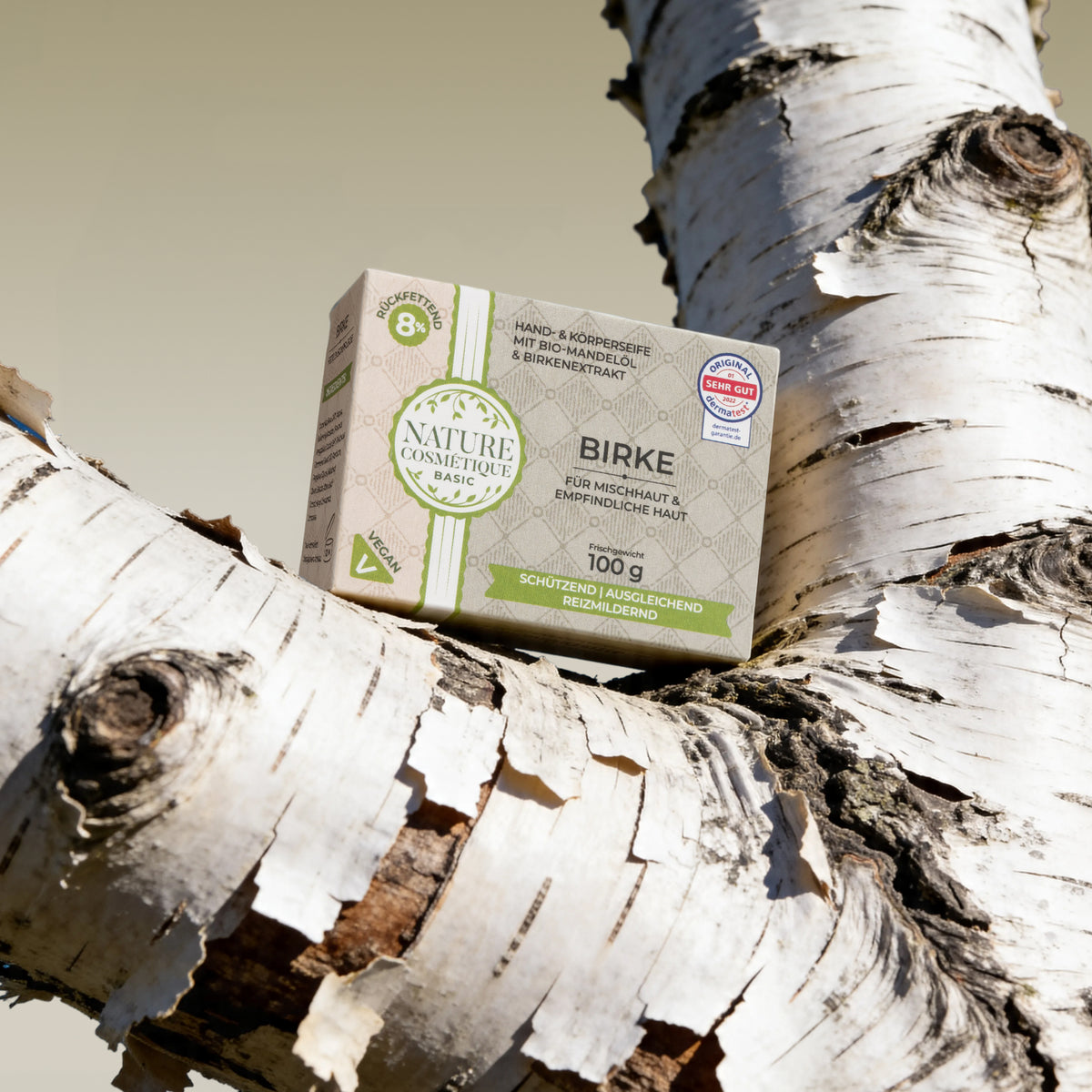 Nature Cosmétique Hand- und Körperseife Birke auf Birkenbaum