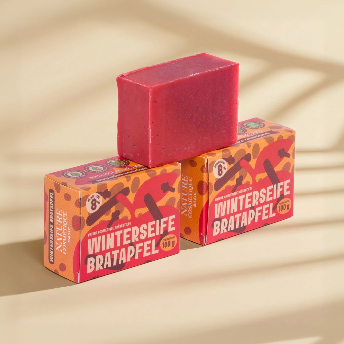 Nature Cosmétique Hand- und Körperseife Bratapfel 3er Set