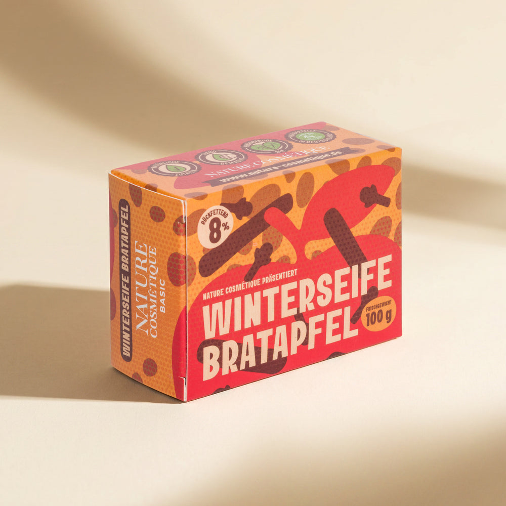 Nature Cosmétique Hand- und Körperseife Bratapfel Vorderseite