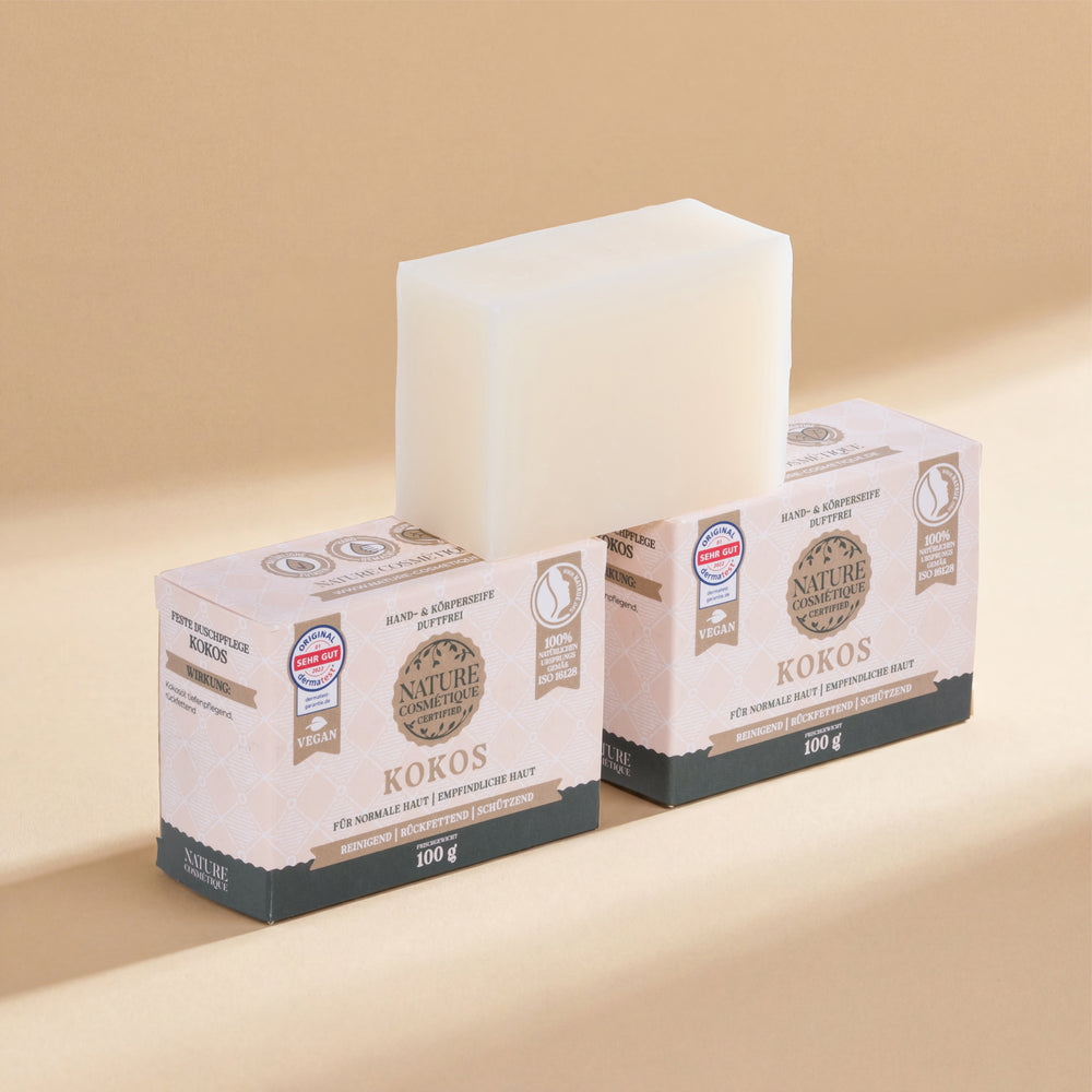 Nature Cosmétique Hand- und Körperseife Kokos 3er Set