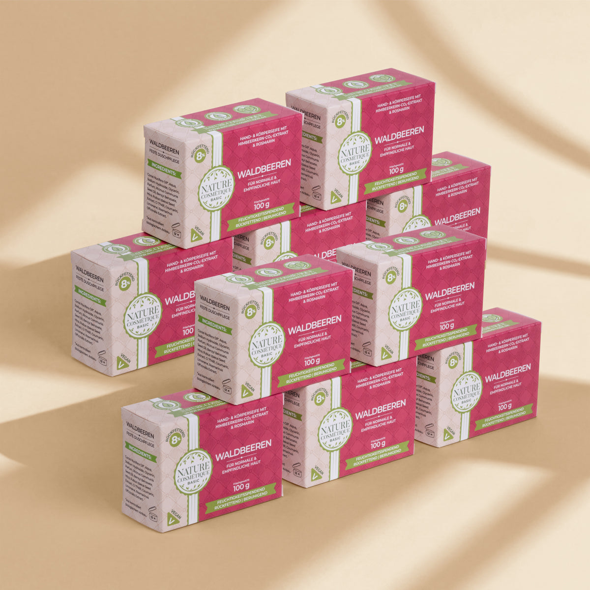 Nature Cosmétique Hand- und Körperseife Waldbeeren 10er Set