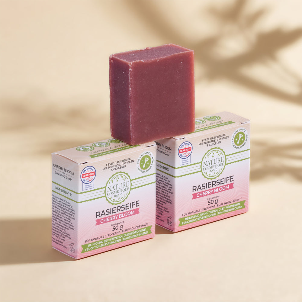 Nature Cosmétique Rasierseife Cherry Bloom 3er Set