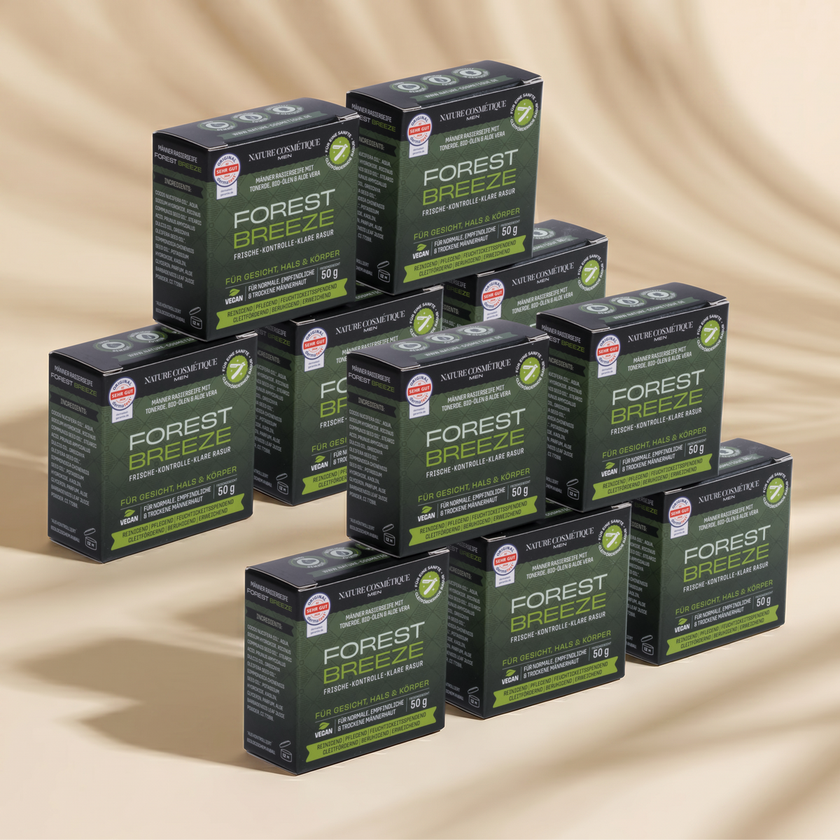 Nature Cosmétique Rasierseife Forest Breeze 10er Set