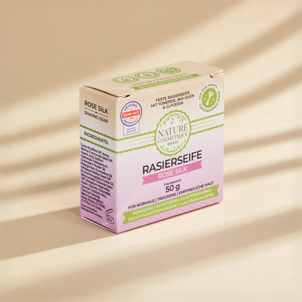 Nature Cosmétique Rasierseife Rose Silk Vorderseite