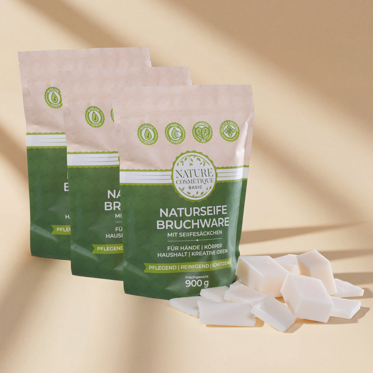 Nature Cosmétique BIO Bruchseife Birke 3er Set