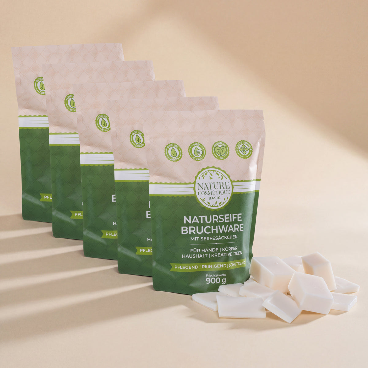 Nature Cosmétique BIO Bruchseife Kokos 5er Set