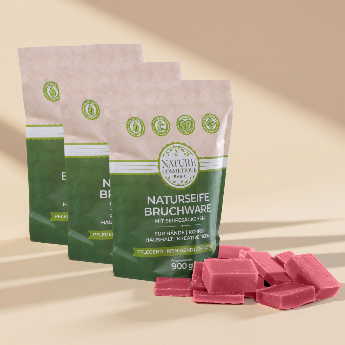 Nature Cosmétique BIO Bruchseife Waldbeeren 3er Set