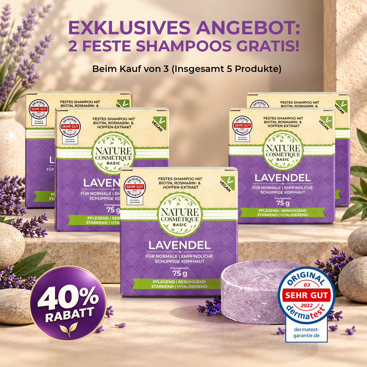 LAVENDEL Shampoo – 5 für 3 Vorteilsset