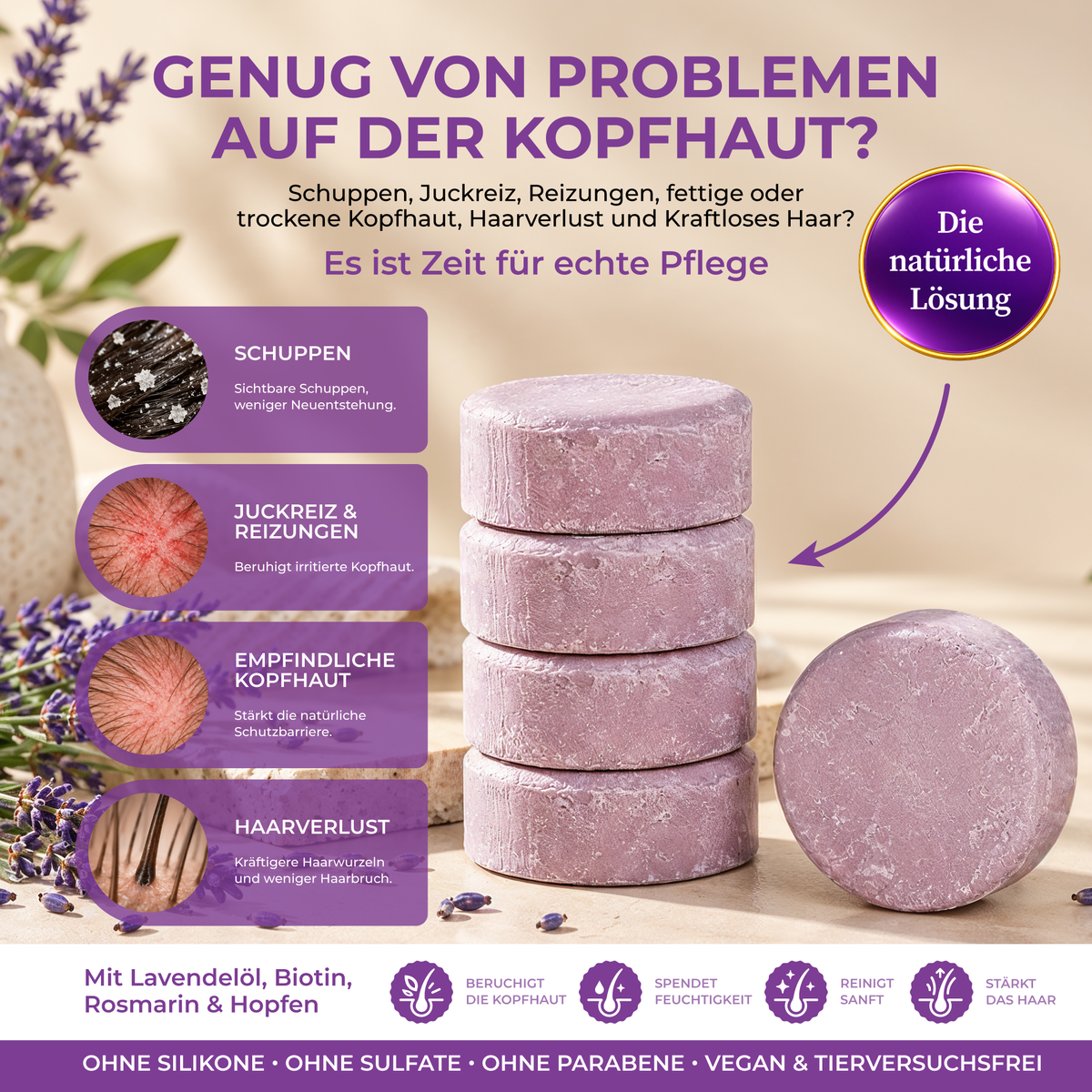 LAVENDEL Shampoo – 5 für 3 Vorteilsset