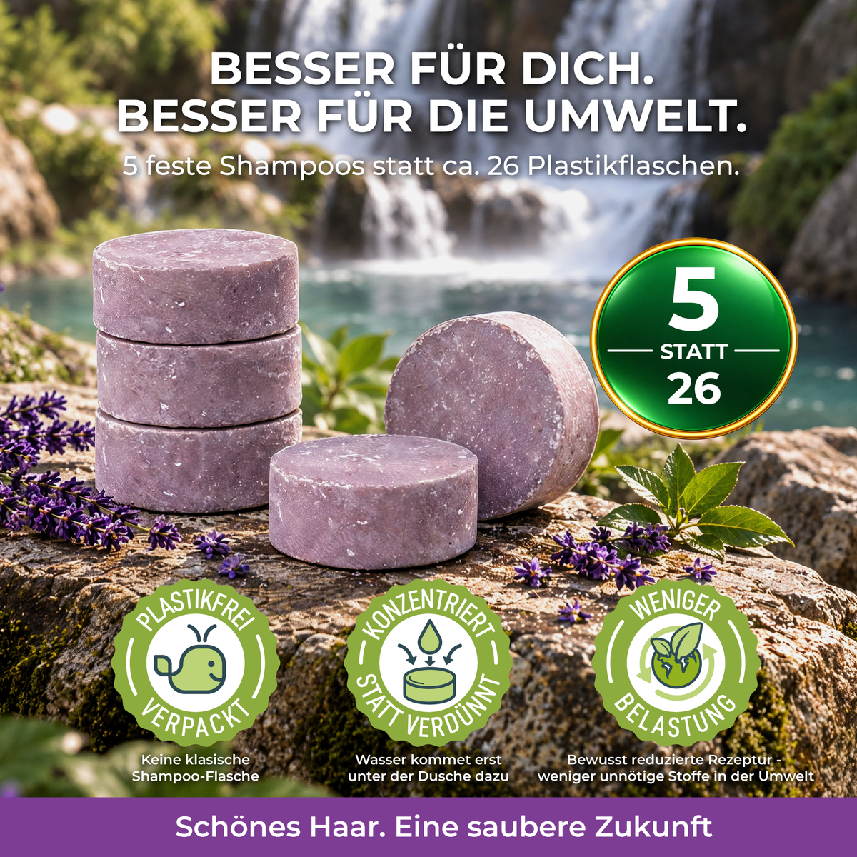 LAVENDEL Shampoo – 5 für 3 Vorteilsset