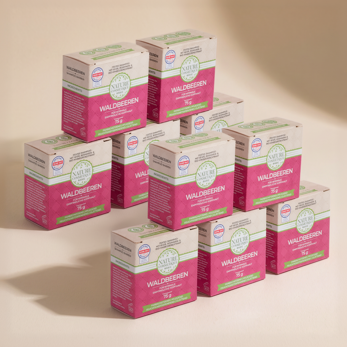 Nature Cosmétique Festes Shampoo Waldbeeren 10er Set