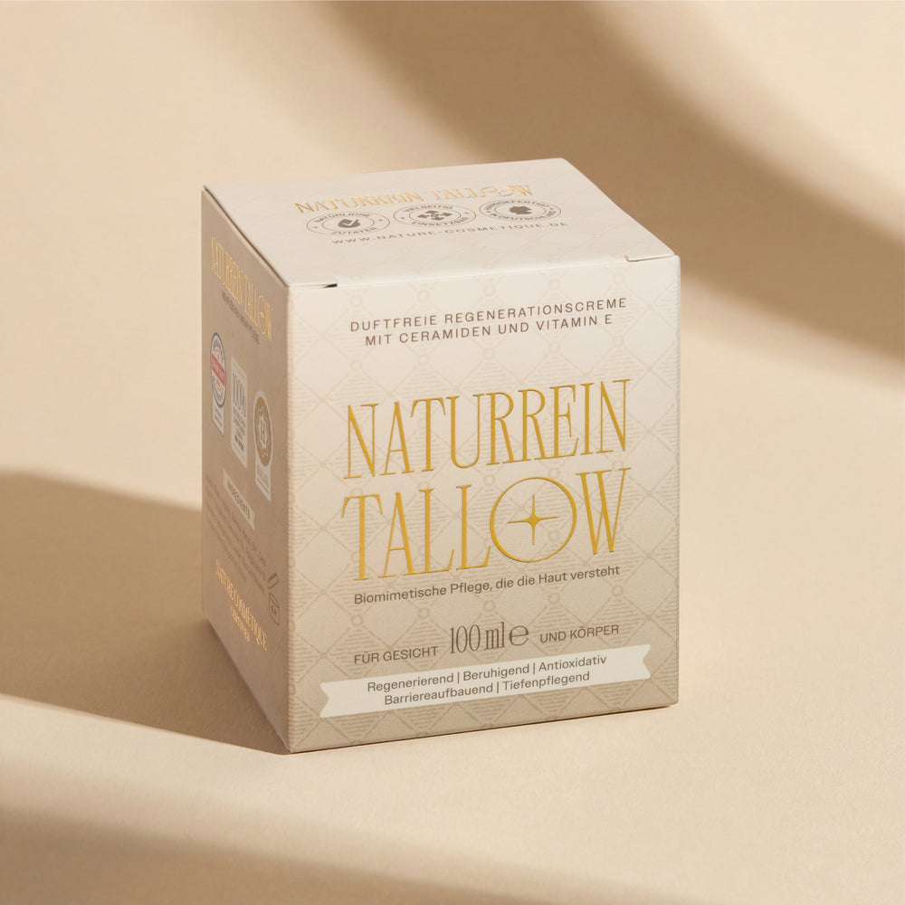 Nature Cosmétique Hautcreme Tallow Naturrein in Verpackung
