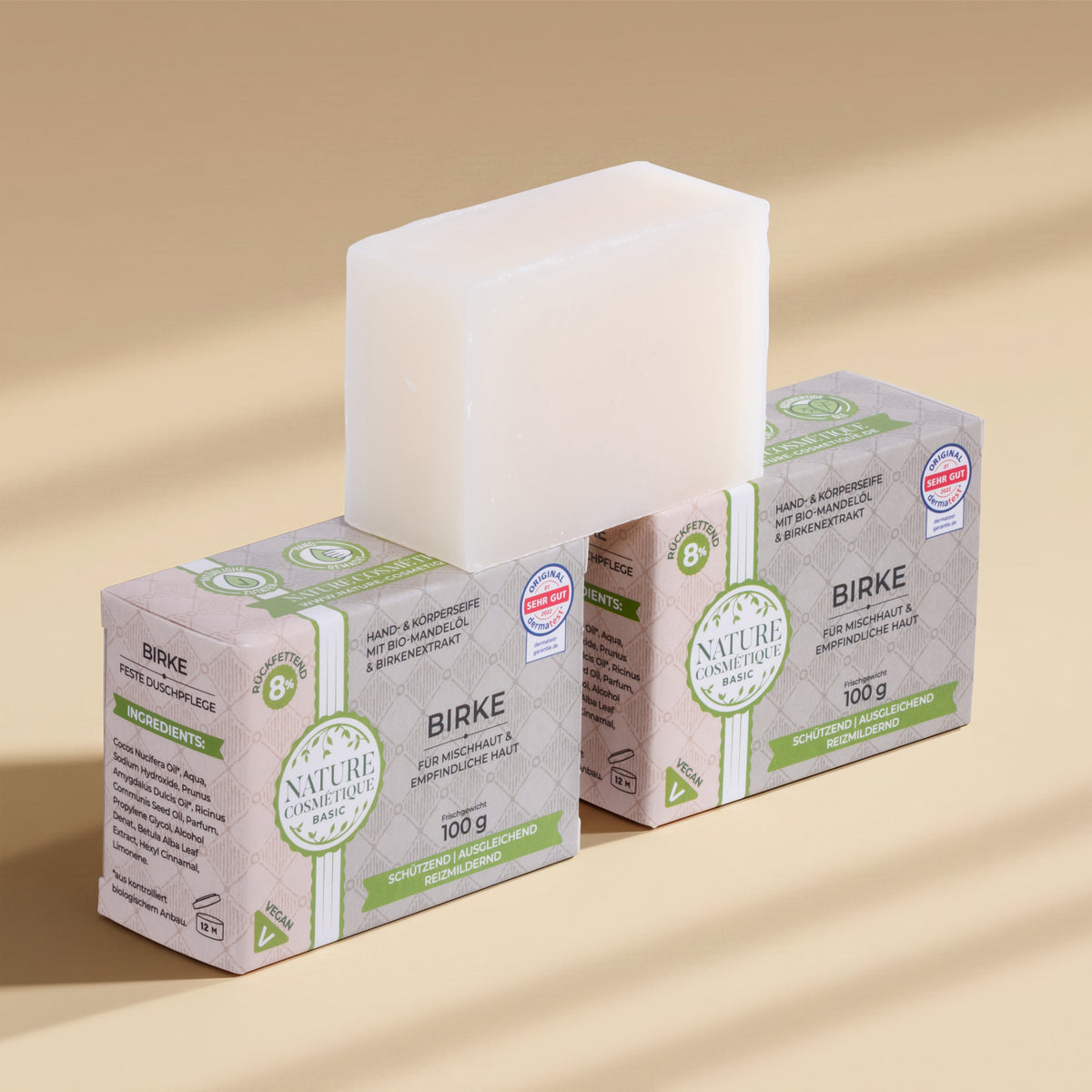 Nature Cosmétique Hand- und Körperseife Birke 3er Set