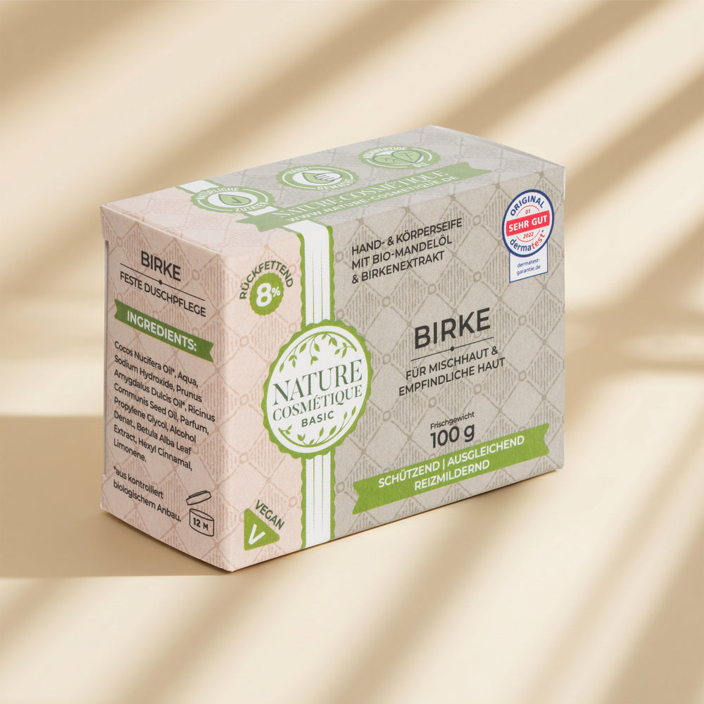 Nature Cosmétique Hand- und Körperseife Birke Vorderseite