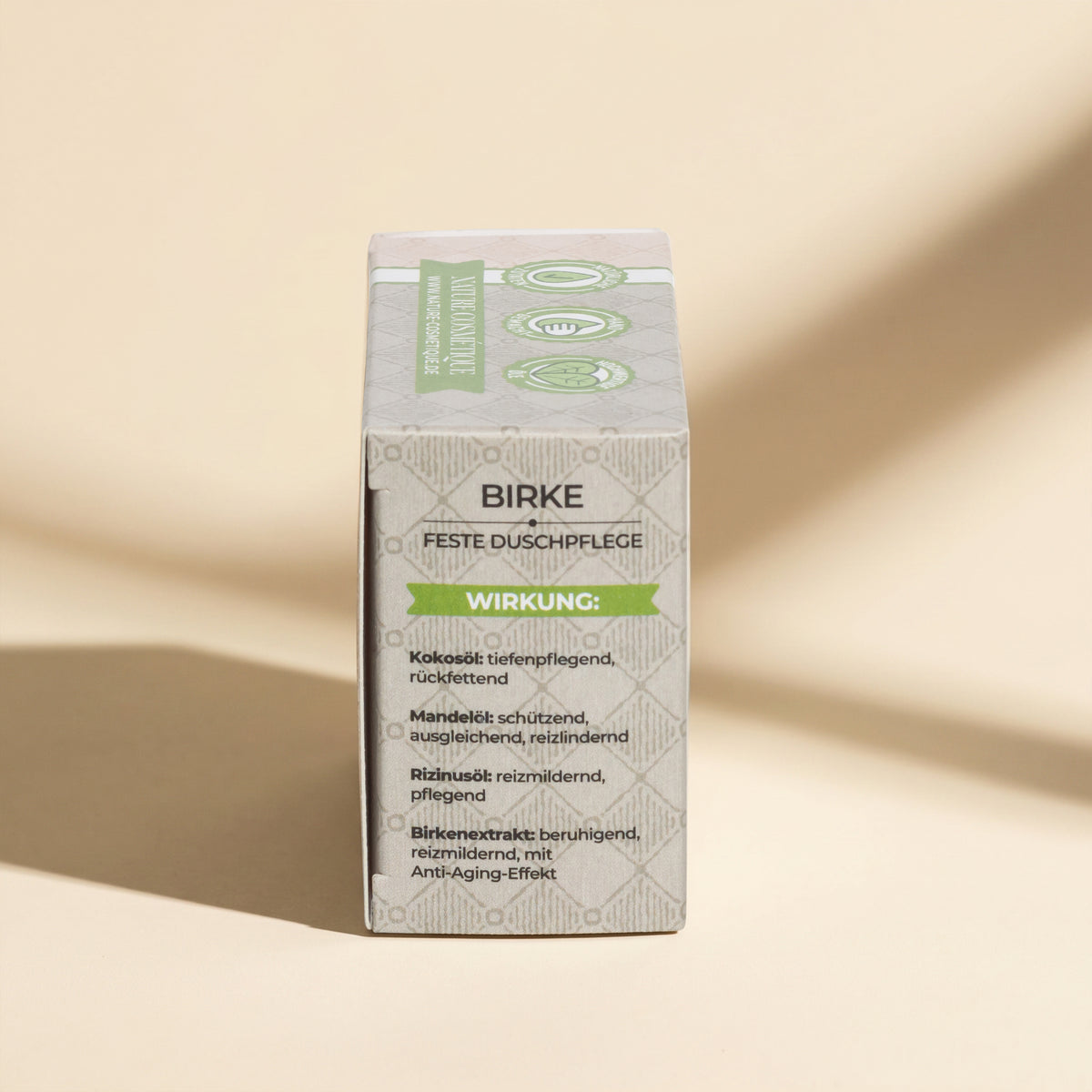 Nature Cosmétique Hand- und Körperseife Birke Seitenansicht