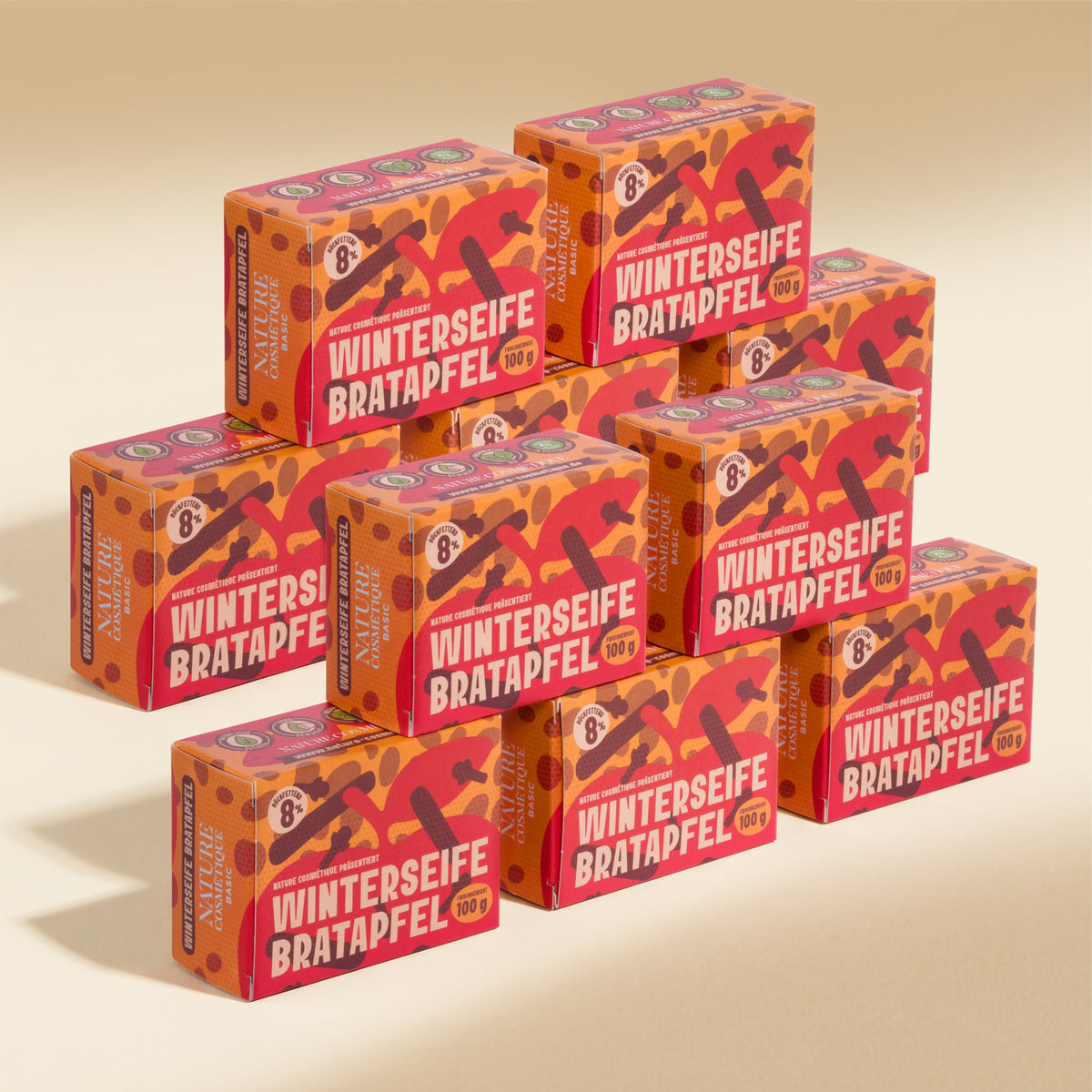 Nature Cosmétique Hand- und Körperseife Bratapfel 10er Set
