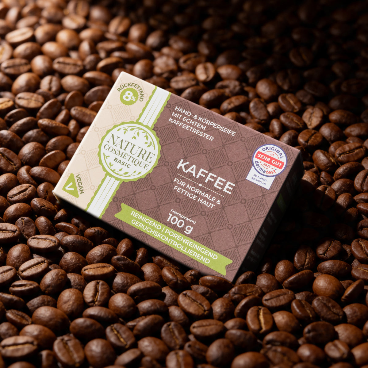 Nature Cosmétique Hand- und Körperseife Kaffee in Kaffeebohnen
