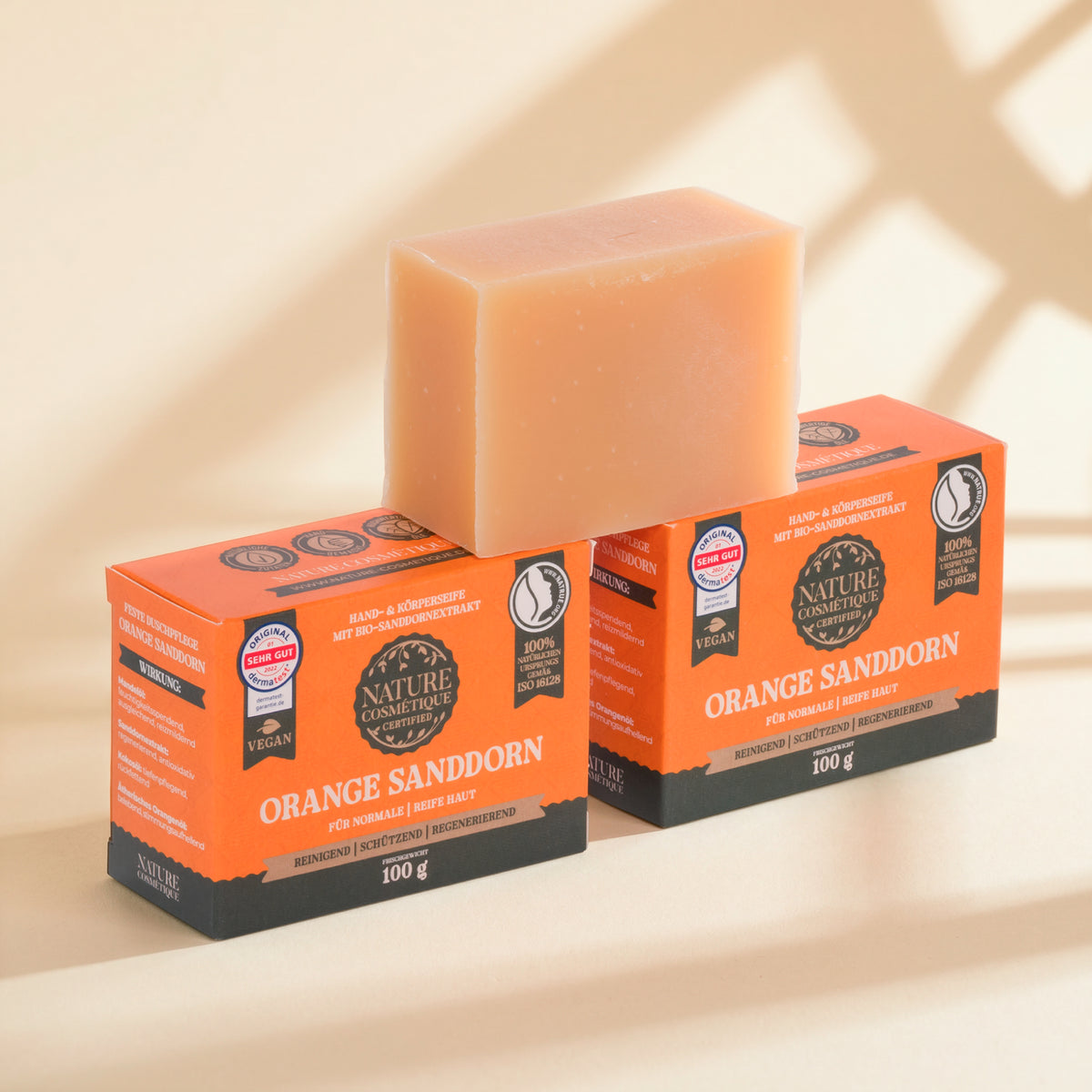Nature Cosmétique Hand- und Körperseife Orange Sanddorn 3er Set