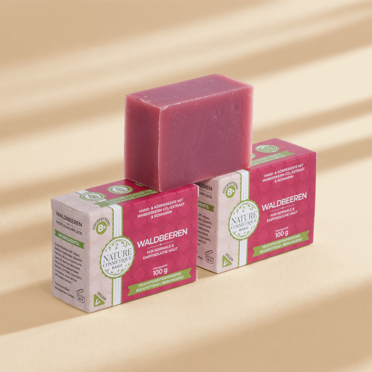 Nature Cosmétique Hand- und Körperseife Waldbeeren 3er Set