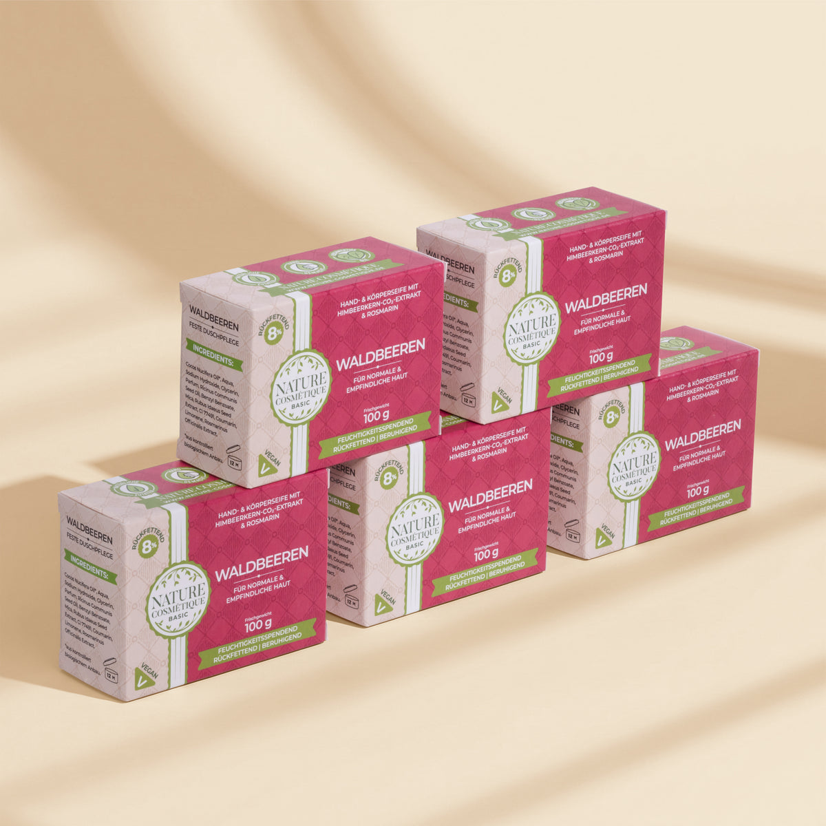 Nature Cosmétique Hand- und Körperseife Waldbeeren 5er Set