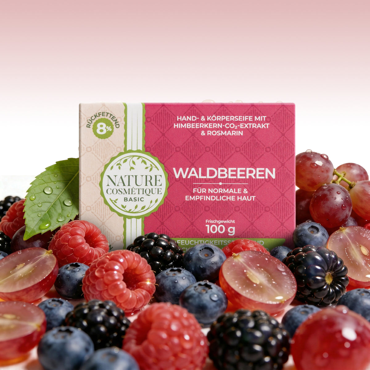 Nature Cosmétique Hand- und Körperseife Waldbeeren zwischen Beeren