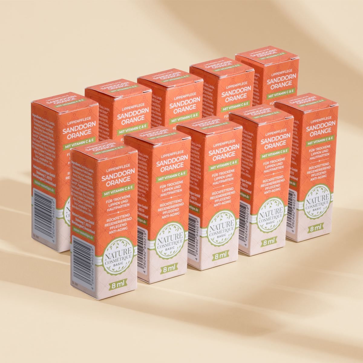 Nature Cosmétique Lippenpflege Sanddorn Orange 10er Set