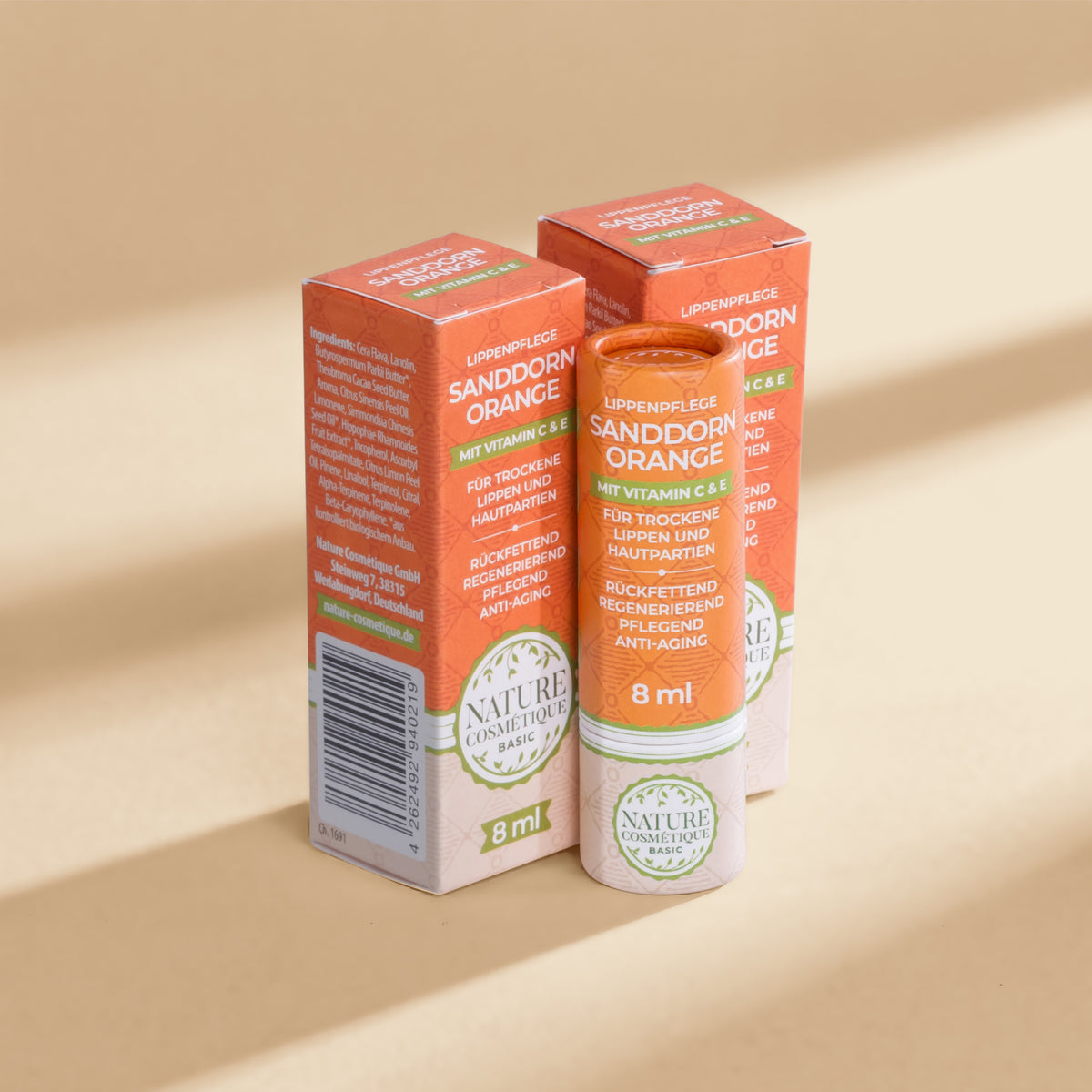 Nature Cosmétique Lippenpflege Sanddorn Orange 3er Set