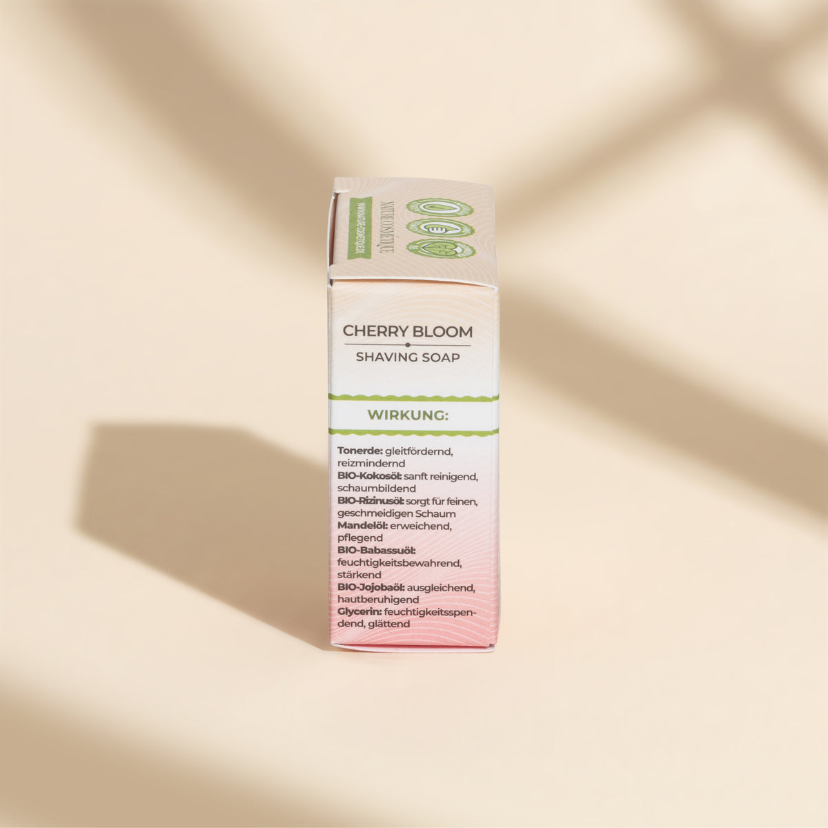 Nature Cosmétique Rasierseife Cherry Bloom Seitenansicht
