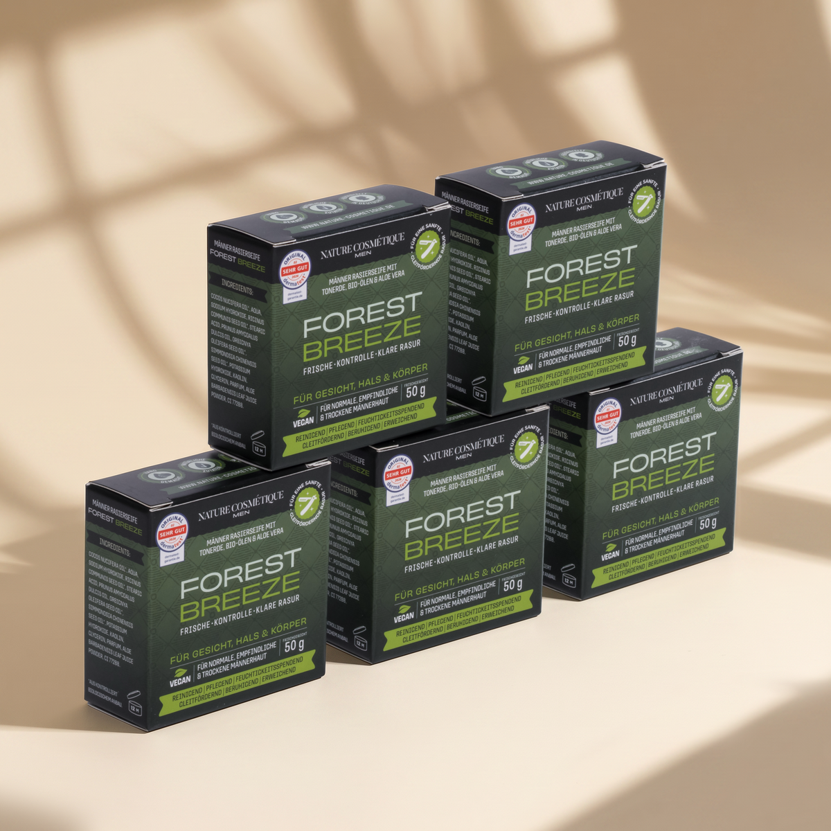 Nature Cosmétique Rasierseife Forest Breeze 5er Set