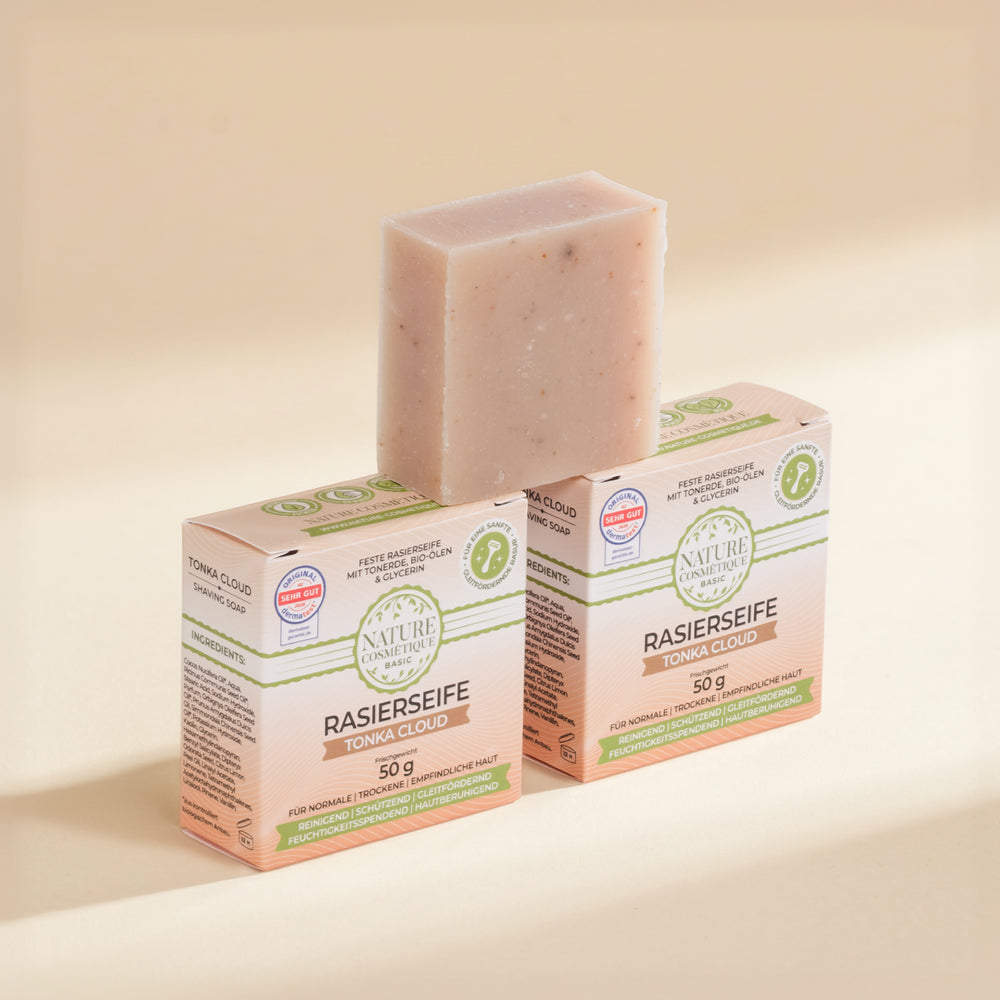 Nature Cosmétique Rasierseife Tonka Cloud 3er Set
