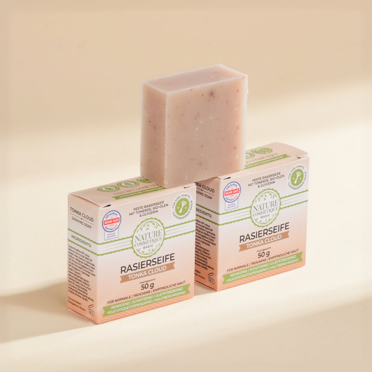 Nature Cosmétique Rasierseife Tonka Cloud 3er Set