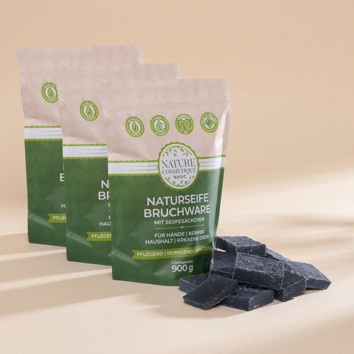 Nature Cosmétique BIO Bruchseife Fichte 3er Set