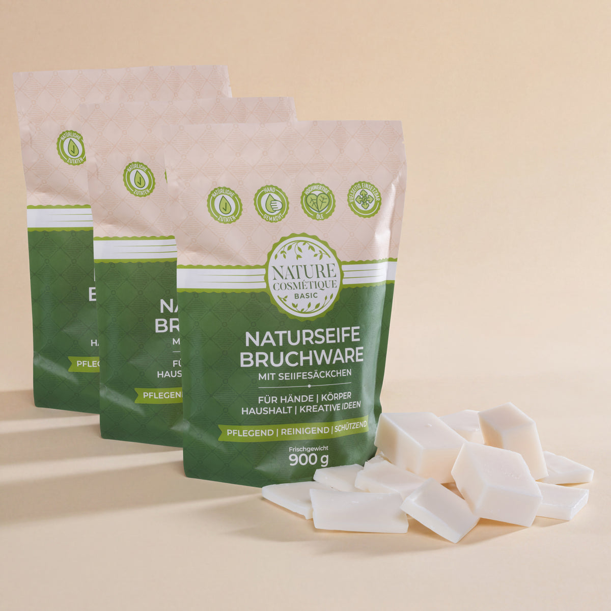 Nature Cosmétique BIO Bruchseife Shea 3er Set