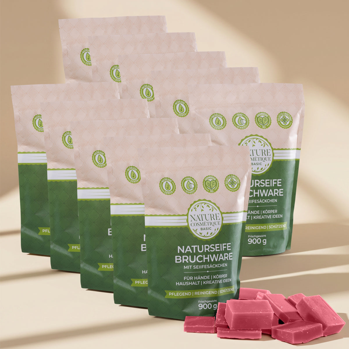 Nature Cosmétique BIO Bruchseife Waldbeeren 10er Set