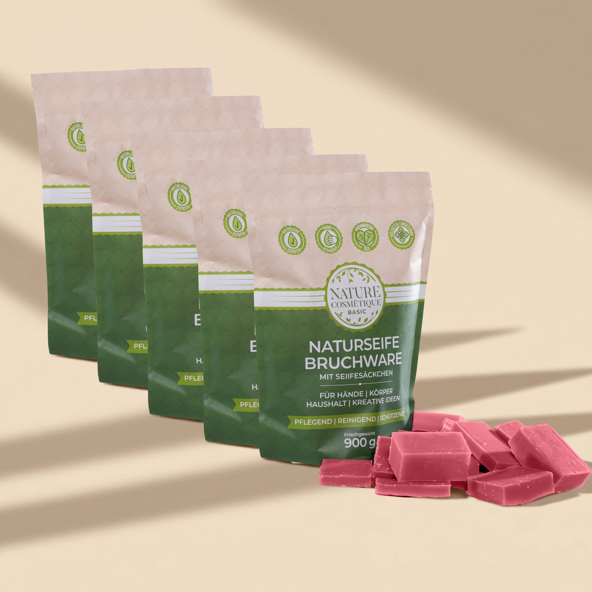 Nature Cosmétique BIO Bruchseife Waldbeeren 5er Set