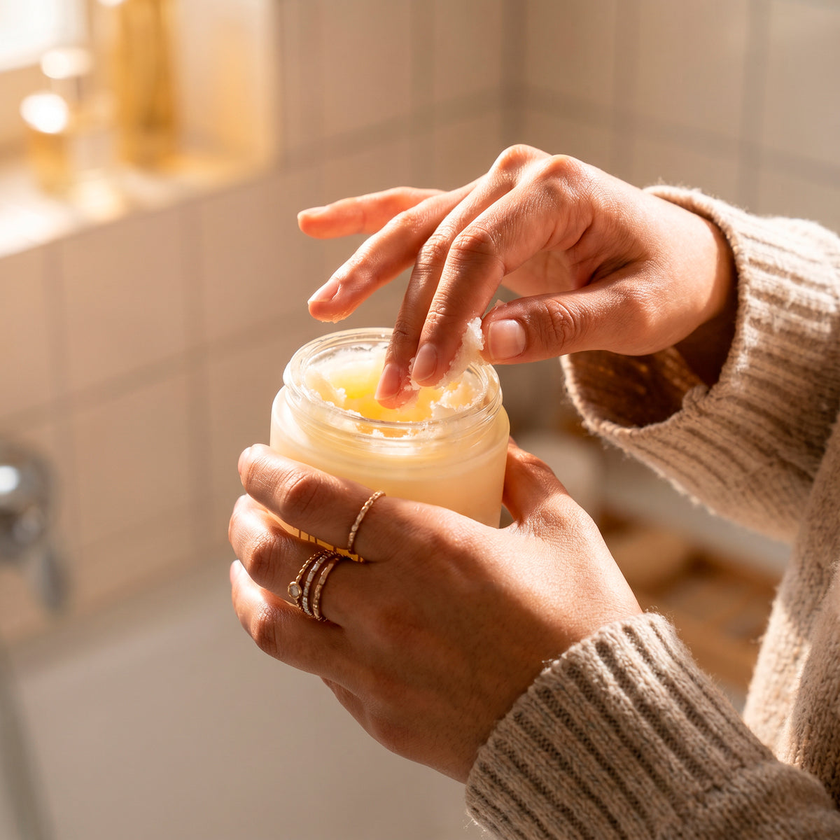 Nature Cosmétique Hautcreme Tallow Naturrein Hand holt Creme raus