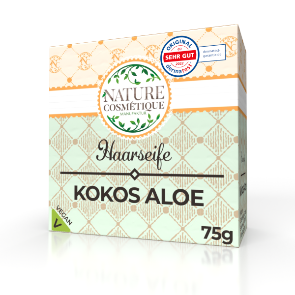 festes Shampoo Kokos Aloe 75gr, Haarseife